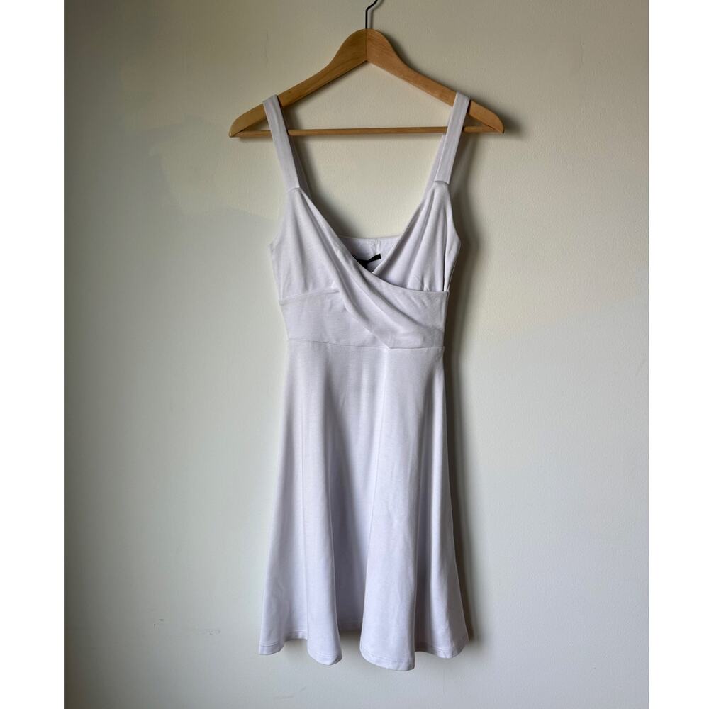 NWT Armani Exchange White A Line Mini Dress Stretch Flowy Women's Size XS
